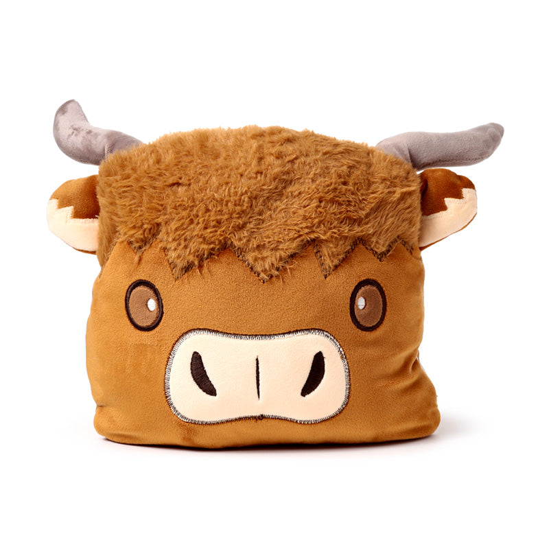 Highland Coo 2-In-1 Toy & Blanket Set Front View