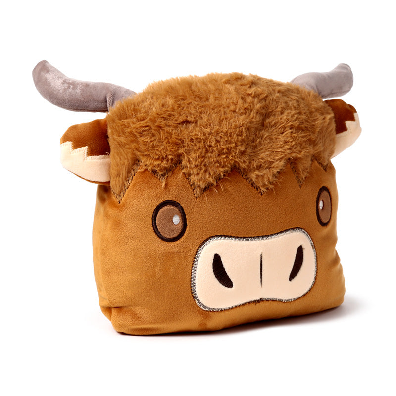 Highland Coo 2-In-1 Toy & Blanket Set Side View Facing Right