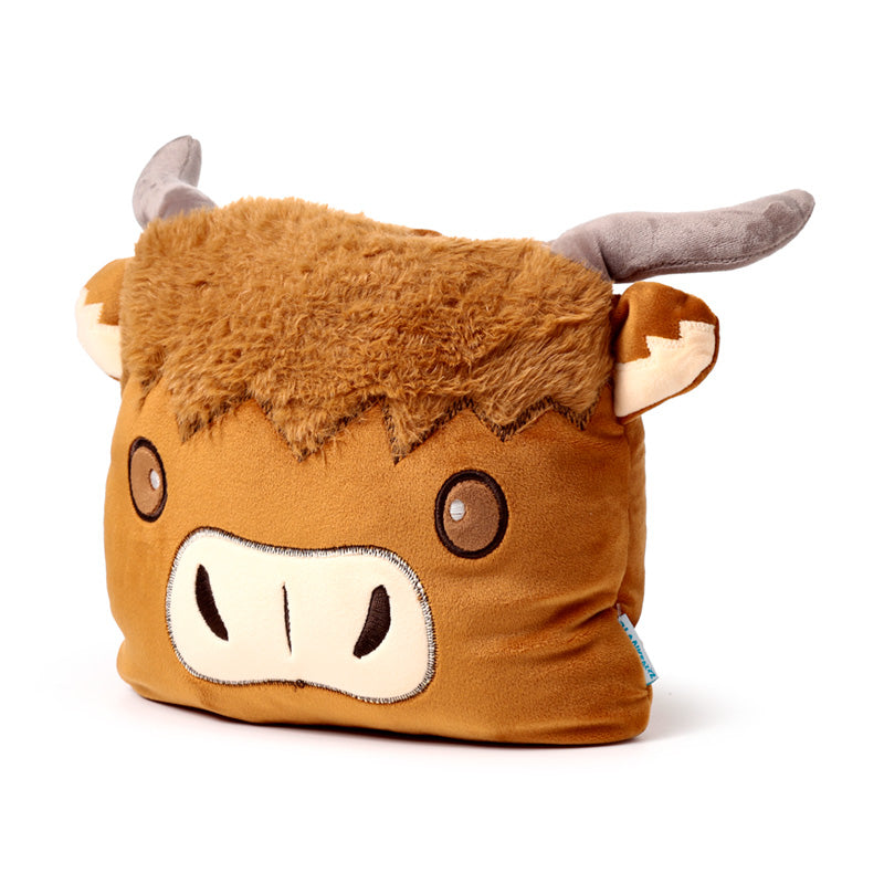 Highland Coo 2-In-1 Toy & Blanket Set Side View Facing Left