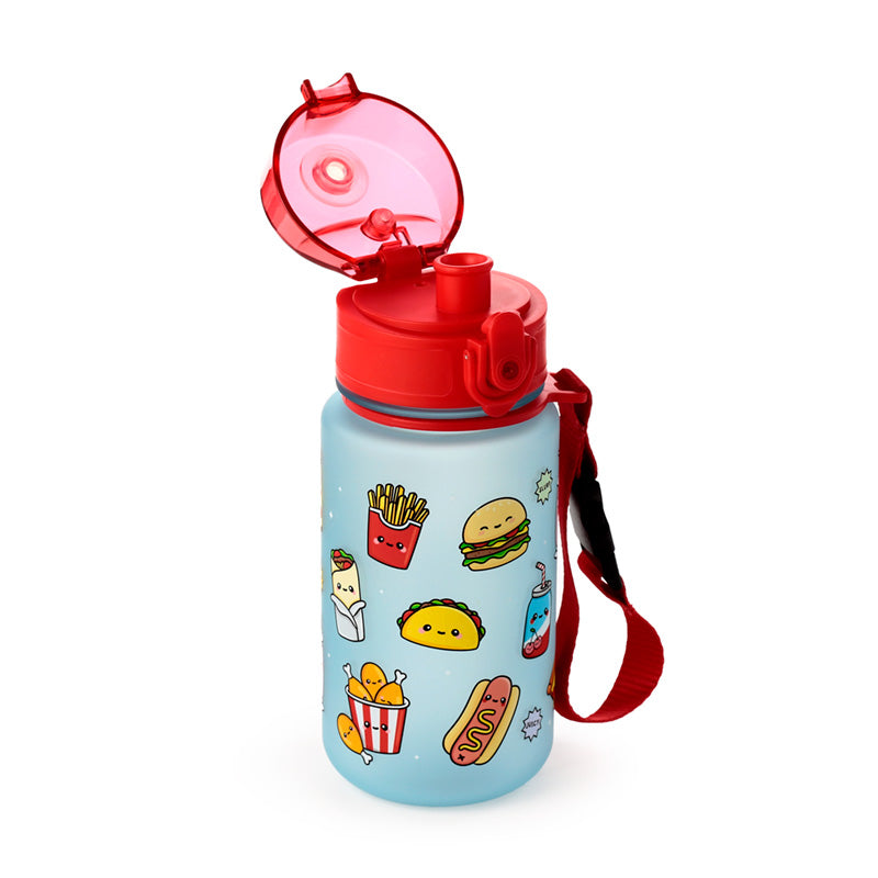 Foodiemals Shatterproof Water Bottle Pop To Open