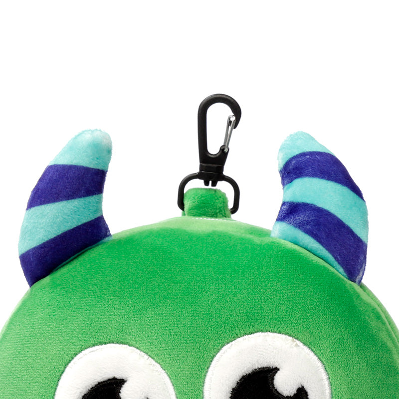 Gary The Green Monster Travel Pillow Set Bag Clip Close Up