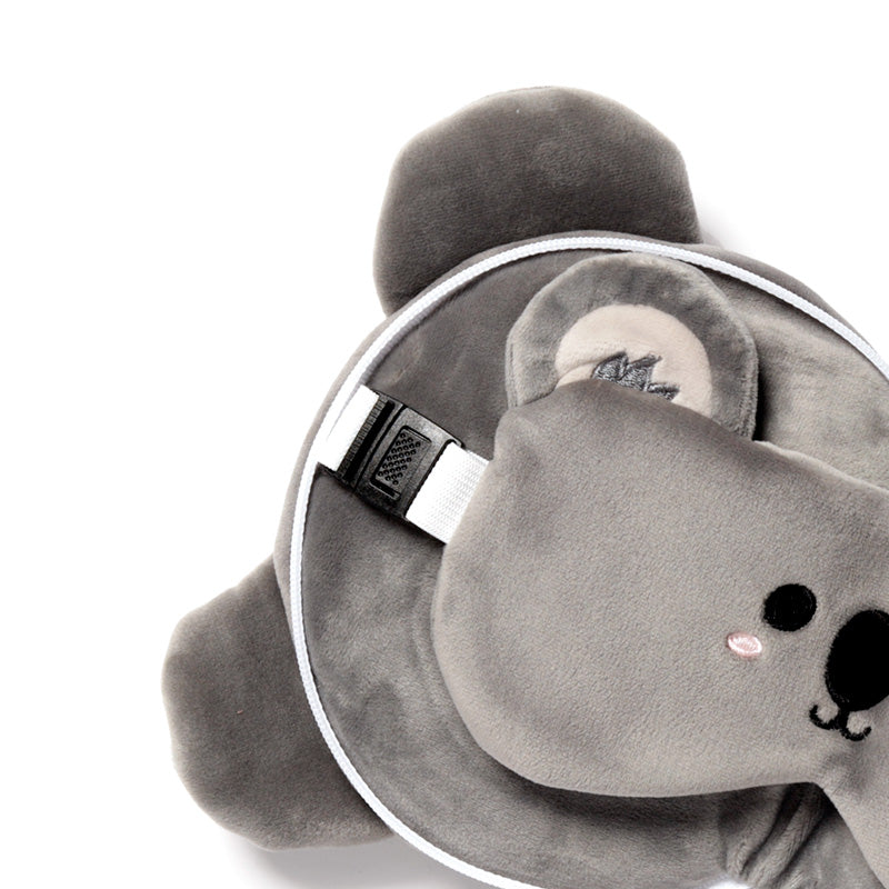 Bindi The Koala Travel Pillow Set Showing Quick Release Clip