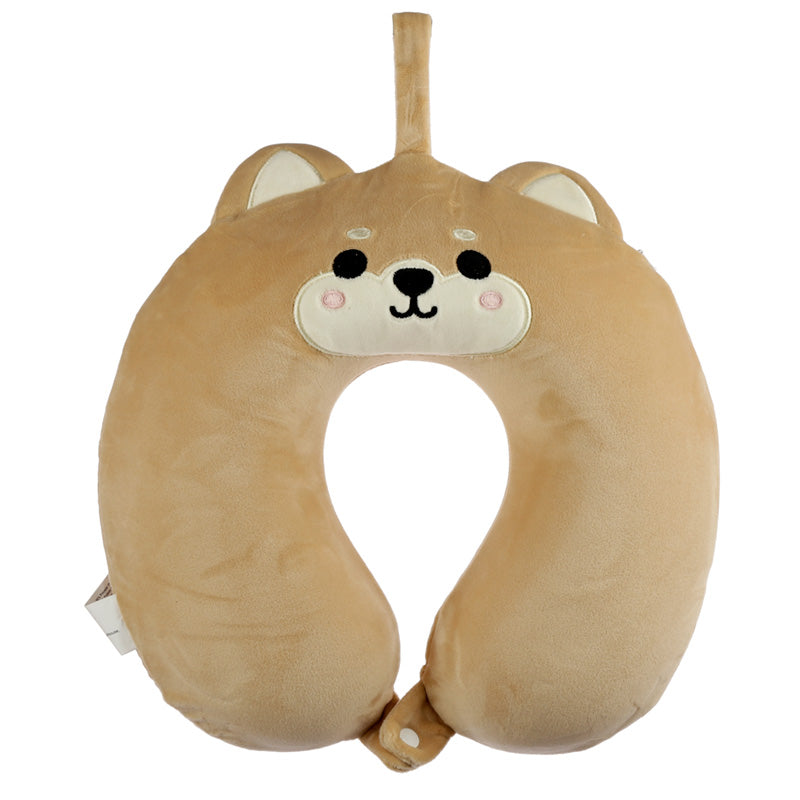 Shuggs The Shiba Inu Memory Foam Neck Support Travel Pillow Front View