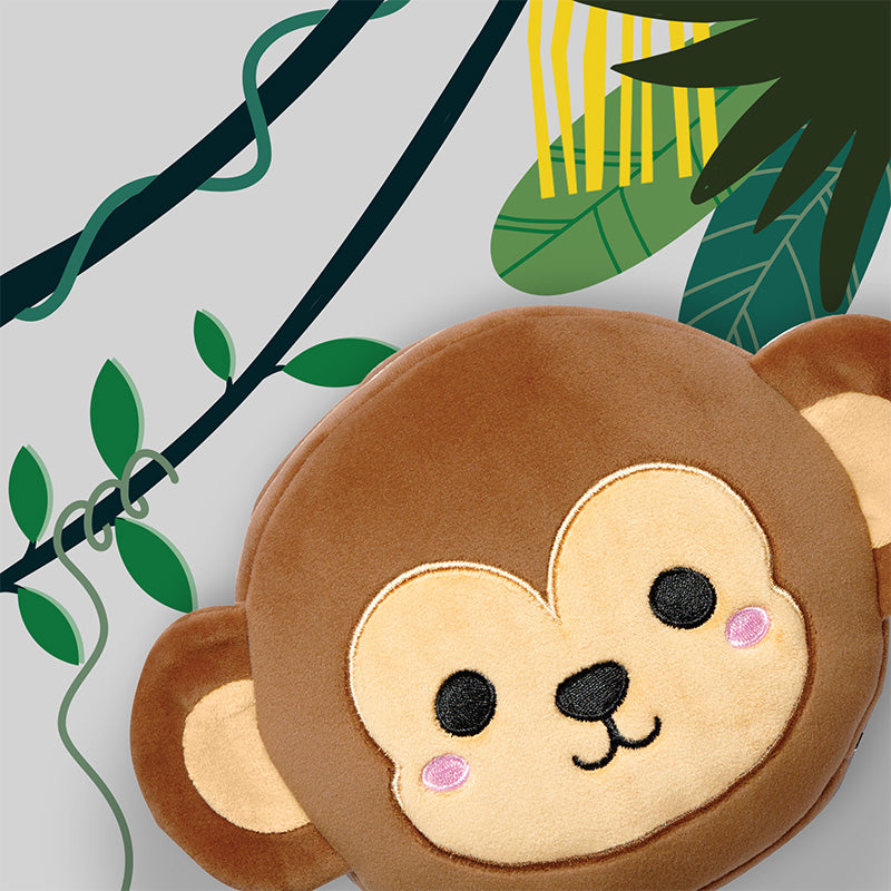 Jeremy The Monkey Travel Pillow Set Graphic Design