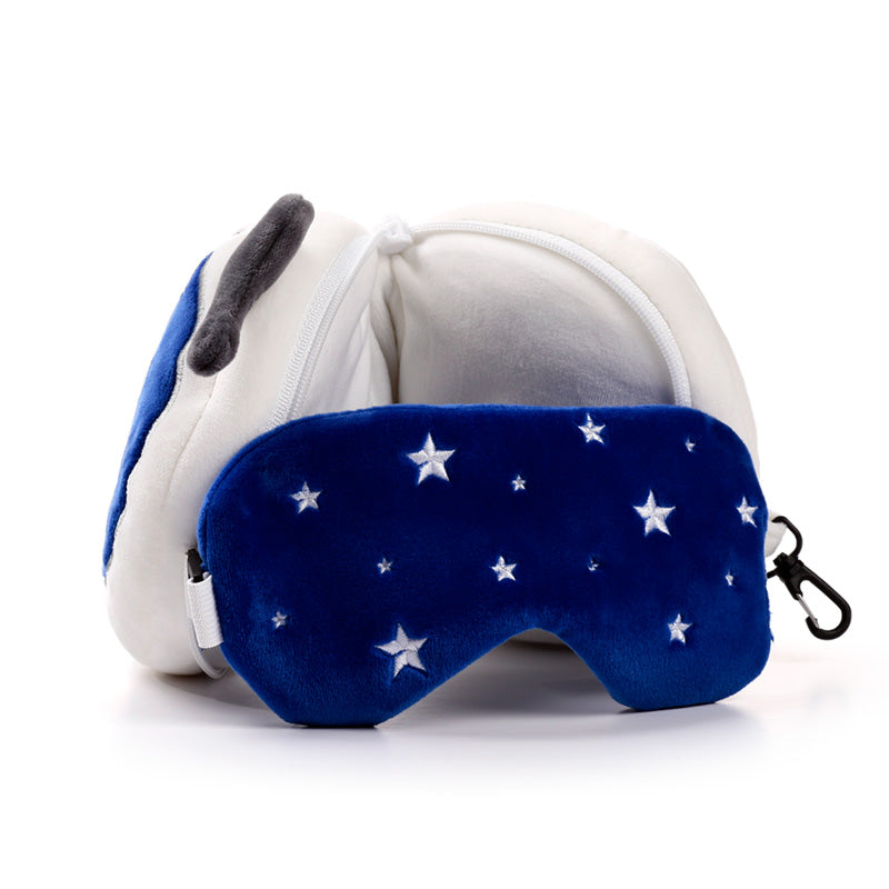 Alex The Space Cadet Travel Pillow Set Open Resting On Table