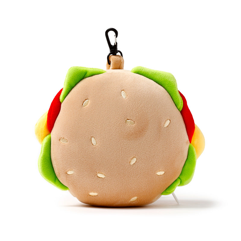 Fast Food Burger Travel Pillow Set Front View Closed