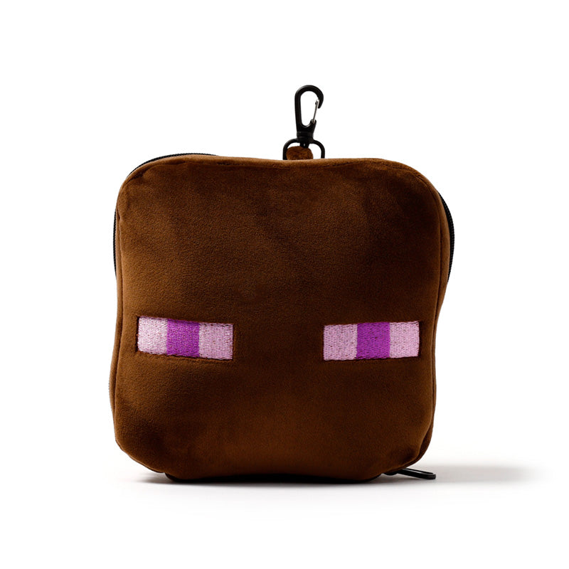 Minecraft Enderman Travel Pillow Set Front View Closed