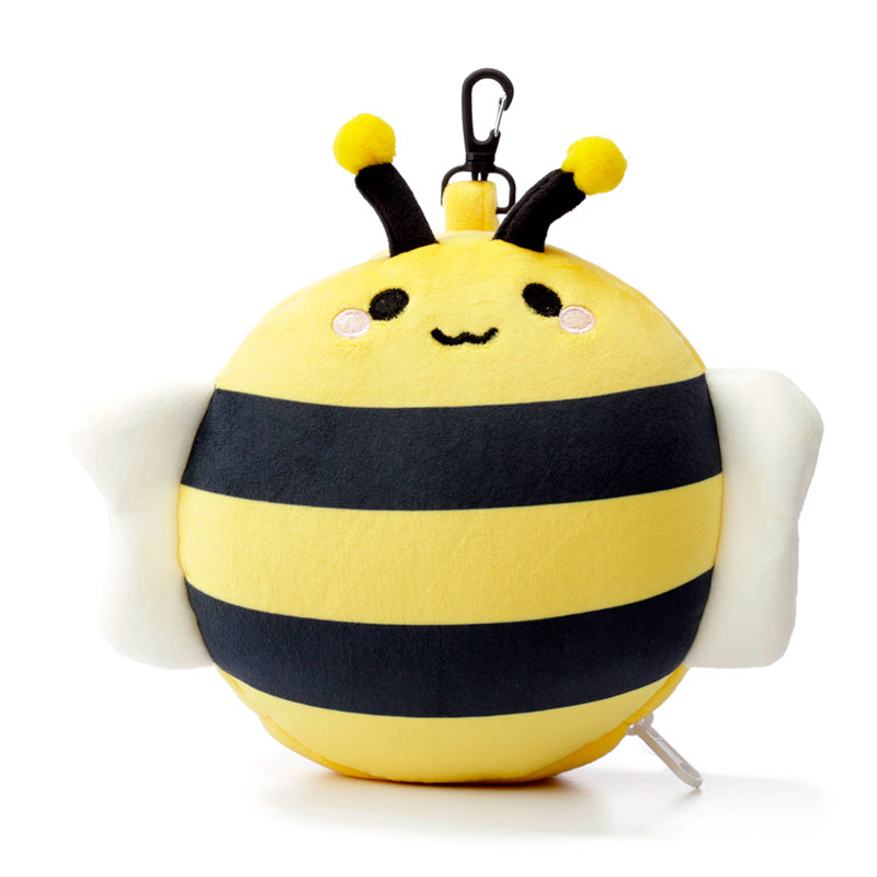 Bobby The Bee Travel Pillow Set Front View Closed