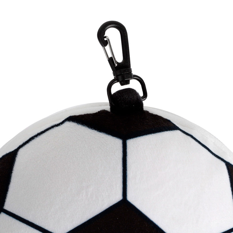 Football Travel Pillow Set Bag Clip Close Up