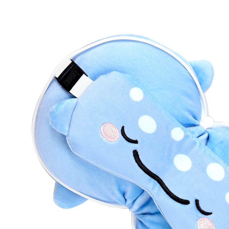 Aoi The Whale Shark Travel Pillow Set Showing Quick Release Clip