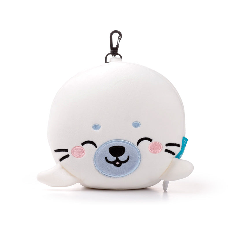 Kai The Seal Travel Pillow Set Front View Closed