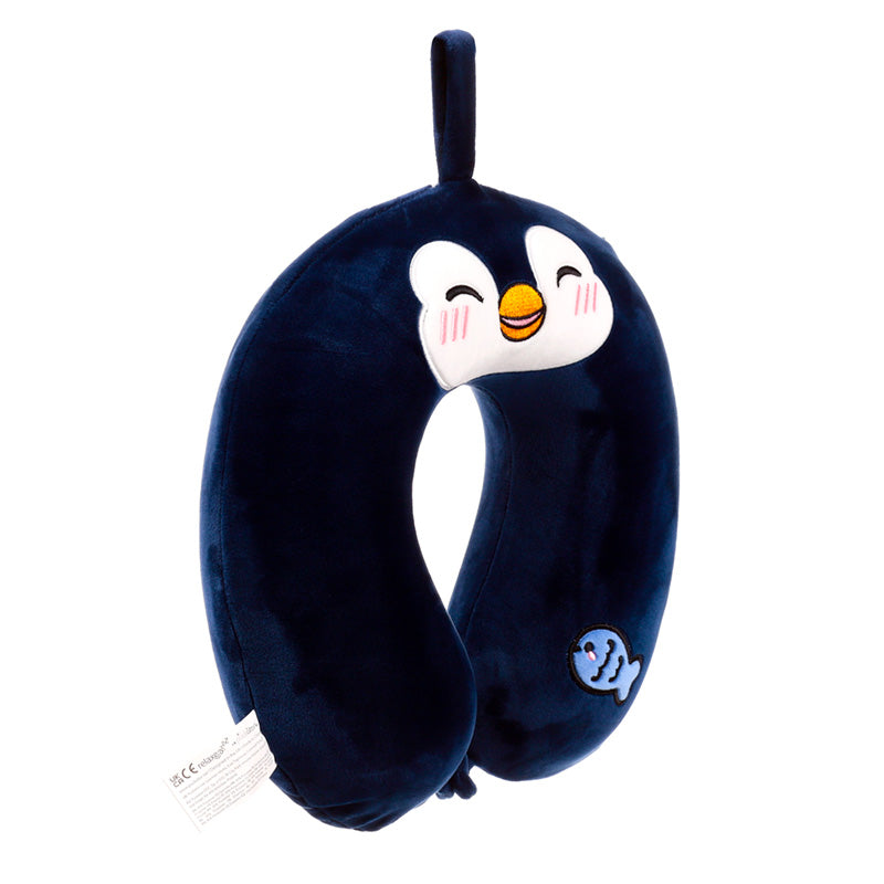 Nico The Penguin Memory Foam Neck Support Travel Pillow Side View Facing Right