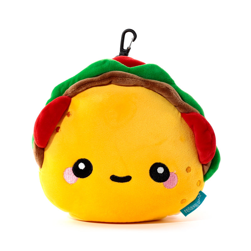 Frida The Taco Travel Pillow Set Front View Closed