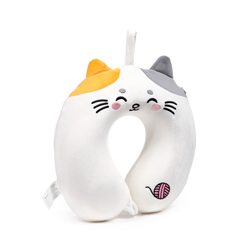 Lola The Cat Memory Foam Neck Support Travel Pillow Side View Facing Right