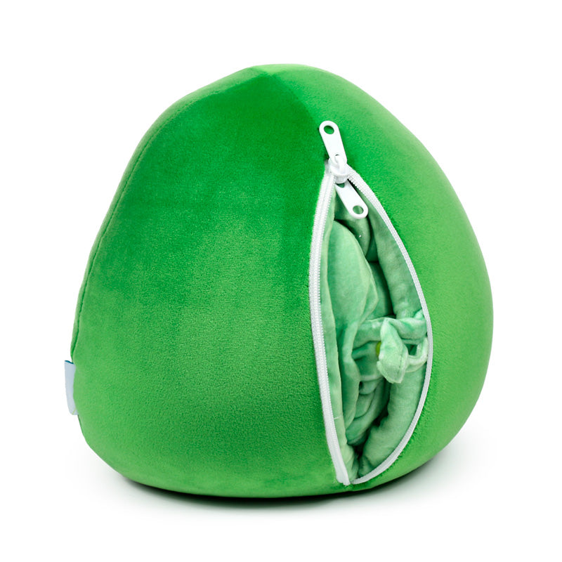 Pedro The Avocado 2-In-1 Travel Pillow & Toy Set Zip Fastening Close Up