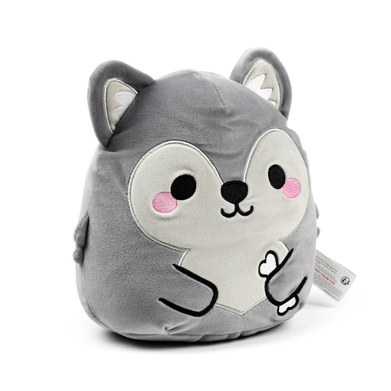 Dorian The Wolf Plush Toy Side View Facing Right