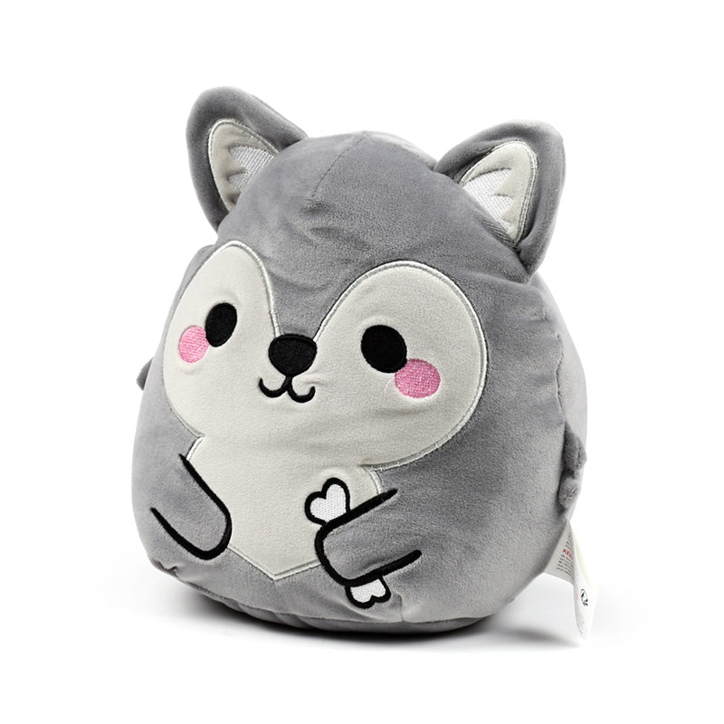 Dorian The Wolf Plush Toy Side View Facing Left