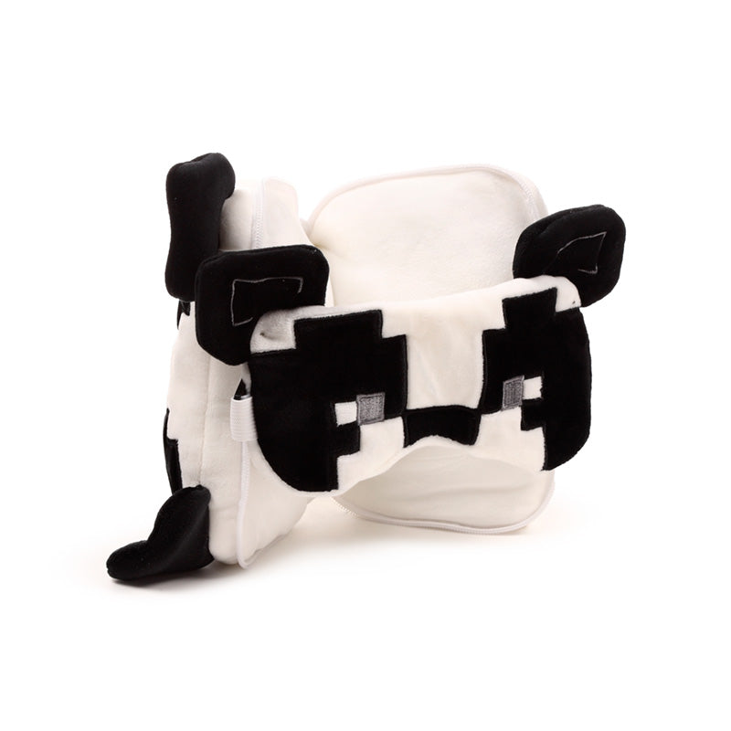 Minecraft Panda Travel Pillow Set Open Resting On Table
