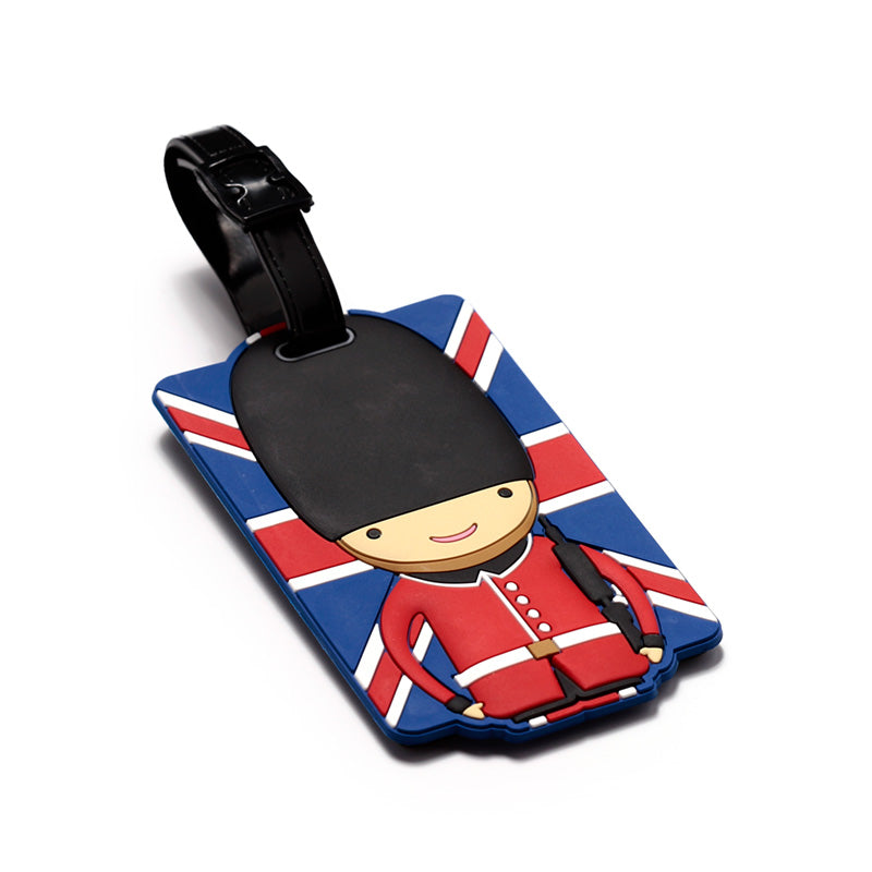 London Guardsman Luggage Tag Front Side Angle