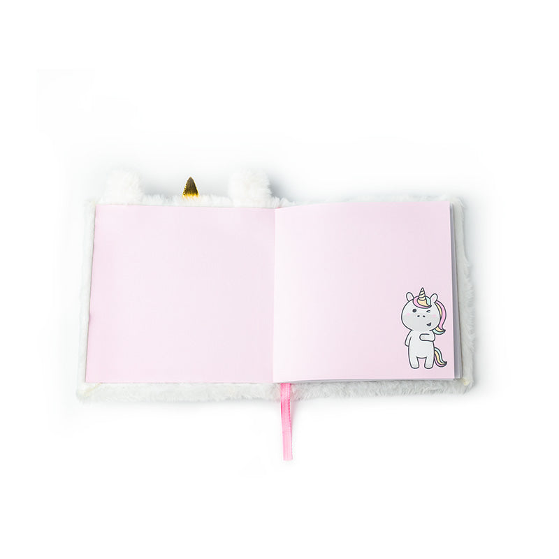 Astra The Unicorn Plush Notebook Open Showing Inside Page