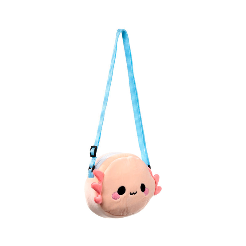 Maddie The Axolotl Crossbody Bag Front View Including Strap