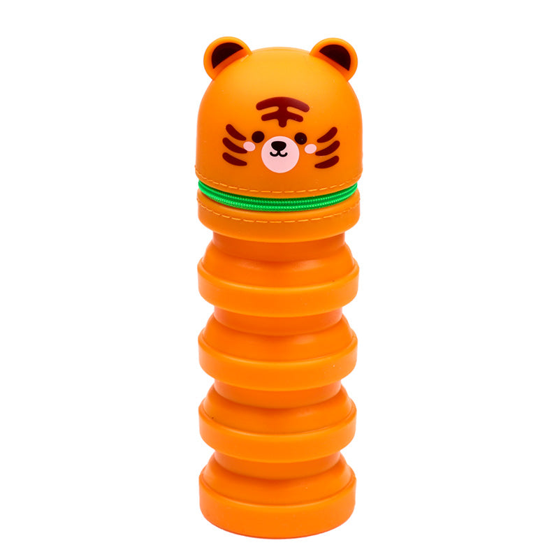 Alfie The Tiger Pop Up Silicone Pencil Case Front View