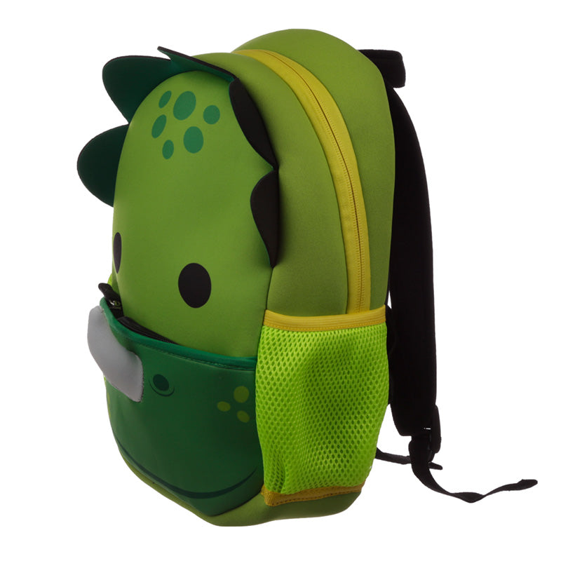 Huck The Dinosaur Backpack Side View Facing Left