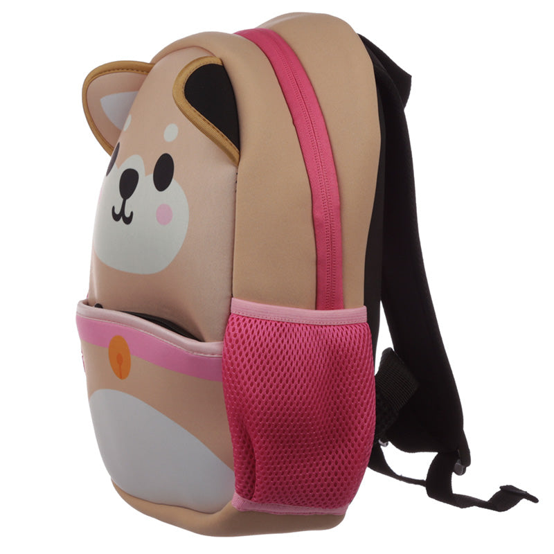 Shuggs The Shiba Inu Backpack Side View Facing Left