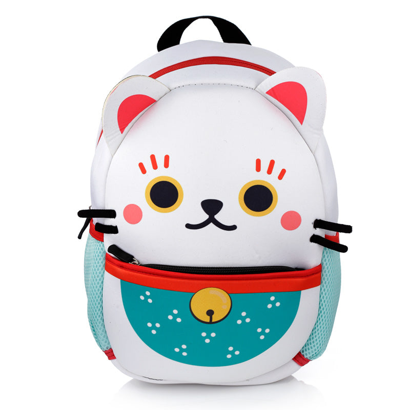 Maneki Neko Lucky Cat Backpack Front View